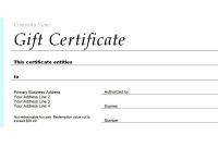 Company Gift Certificate Template – Yeder.berglauf-Verband throughout Gift Certificate Log Template