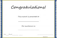 Congratulation Certificate Templates – Yeder.berglauf-Verband within First Place Award Certificate Template