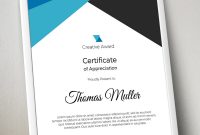 Creative Award Certificate Template #74346 inside Small Certificate Template