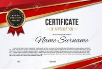 Creative Vector Illustration Of Stylish Certificate Template.. with Mock Certificate Template