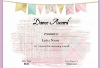 Dance Award Certificate Template - Wosing Template Design pertaining to Dance Certificate Template