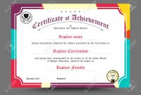 Diploma Certificate Template Design. Vector Illustration. with regard to Design A Certificate Template