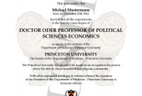Doktortitel Kaufen Princeton Doctor, Professor Honor… | Doctorate with regard to Doctorate Certificate Template