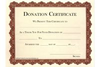 Donation Certificate Template | Certificate Templates in Donation Certificate Template