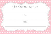 Early Play Templates: Free Gift Coupon Templates To Print Out intended for Pink Gift Certificate Template