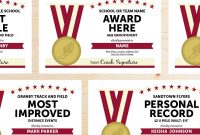 Editable Track And Field Award Certificates – Instant Download Printable –  Burgundy And White Cream for Track And Field Certificate Templates Free