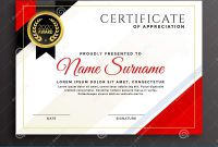 Elegant Diploma Certificate Template Design Stock Vector in Qualification Certificate Template
