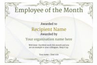 Employee Of The Month Certificate – Free Well Designed Templates within Employee Of The Month Certificate Template