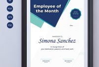 Employee Of The Month Certificate Template #68043 with Employee Of The Month Certificate Templates