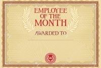 Employee Of The Month – Certificate Template with Employee Of The Month Certificate Template With Picture