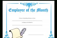 Employee Of The Month Certificate | Templates At for Employee Of The Month Certificate Templates