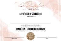 Eyelash Extension Certificate – Editable Template | Pilla | Körmök pertaining to Love Certificate Templates