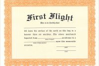 First Flight Certificate throughout Fit To Fly Certificate Template