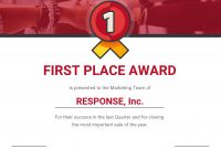 First Place Award Certificate Template Template – Venngage inside First Place Award Certificate Template
