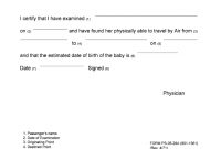 Fit To Fly Certificate Pregnancy Format – Fill Online, Printable pertaining to Fit To Fly Certificate Template