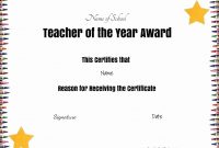 Free Certificate Of Appreciation For Teachers | Customize Online pertaining to Teacher Of The Month Certificate Template