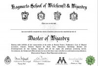 Free Certificate Of Hogwarts To Download And Use | Harry Potter within Harry Potter Certificate Template
