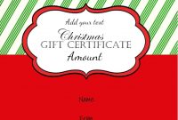 Free Christmas Gift Certificate Template | Customize Online & Download with Christmas Gift Certificate Template Free Download