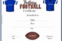Free Fantasy Football Awards | Customize Online & Print for Football Certificate Template