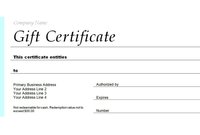 Free Gift Certificate Templates You Can Customize for Restaurant Gift Certificate Template