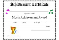 Free Printable Achievement Award Certificate Template | Recitals with Choir Certificate Template