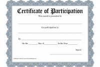 Free Printable Award Certificate Template - Bing Images | 2016 Art with Templates For Certificates Of Participation