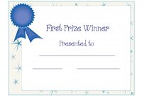Free Printable Award Certificate Template | Free Printable First for Winner Certificate Template