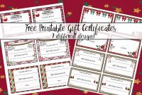Free Printable Christmas Gift Certificates: 7 Designs, Pick Your pertaining to Free Christmas Gift Certificate Templates
