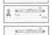 Free Printable – Gift Certificates – The Graphics Fairy with Black And White Gift Certificate Template Free
