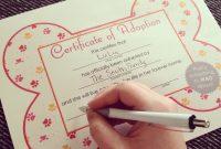 Free Printables} Dog Adoption Certificates | Big Dot Of Happiness within Toy Adoption Certificate Template
