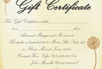 Free Spa Gift Certificate Template Printable Or Free Printable Gift regarding Massage Gift Certificate Template Free Printable