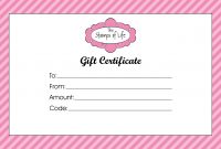Gift Certificate Templates To Print | Activity Shelter regarding Pink Gift Certificate Template