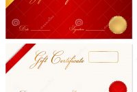 Gift Certificate (Voucher) Template. Wax Seal Stock Vector with regard to Graduation Gift Certificate Template Free