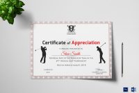 Golf Appreciation Certificate Template with regard to Golf Certificate Template Free
