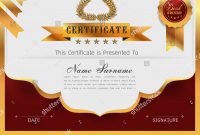 Graceful Certificate Template Luxury Modern Pattern Stock Vector within Qualification Certificate Template