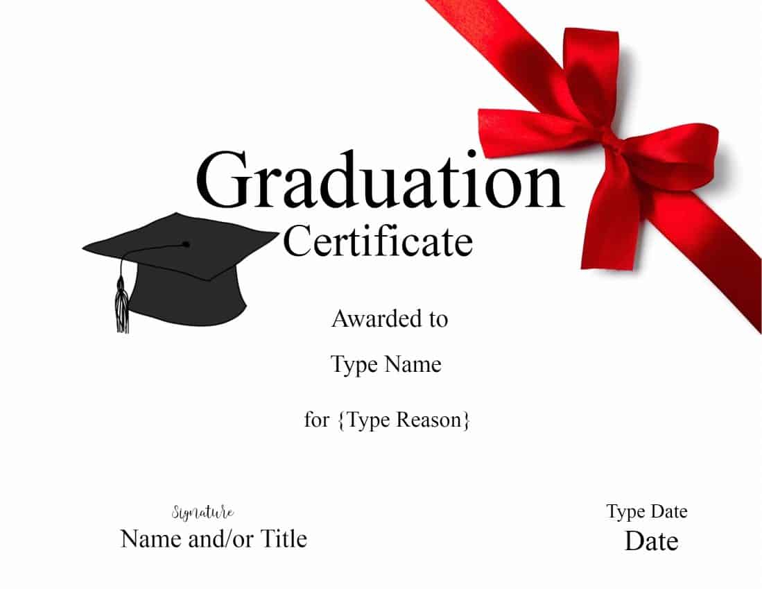Graduation Gift Certificate Template Free Templates Printable for Graduation Gift Certificate Template Free