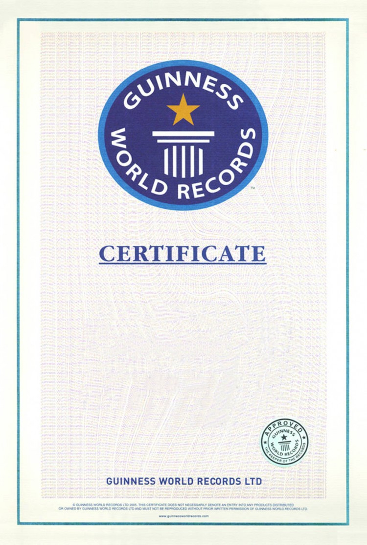 Guinness World Record Certificate Template – Alanbrooks throughout Guinness World Record Certificate Template