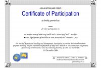 Ideas Collection For Conference Certificate Of Participation throughout Conference Participation Certificate Template