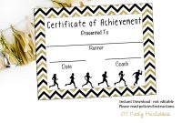 Instant Download – Cross Country Certificate – Track And Field – Running  Certificate – Jog-A-Thon Printable – Running Achievement throughout Track And Field Certificate Templates Free