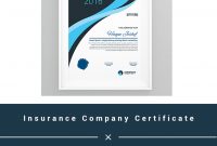 Insurance Company Certificate Template #66464 in Certificate Of Insurance Template