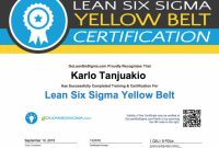 Lean Six Sigma Certification – Yellow Belt – Goleansixsigma regarding Green Belt Certificate Template