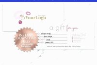 Makeup Gift Certificate Template | Emetonlineblog with regard to This Certificate Entitles The Bearer To Template