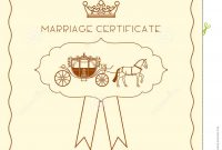 Marriage Certificate Document Template Stock Vector – Illustration with regard to Certificate Of Marriage Template