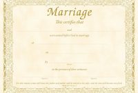 Marriage Certificate regarding Christian Certificate Template