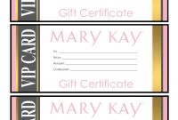 Mary Kay Gift Certificates – Please Email For The Full Pdf Printable with regard to Mary Kay Gift Certificate Template