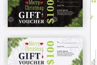 Merry Christmas Gift Voucher Certificate Template Design Stock for Merry Christmas Gift Certificate Templates