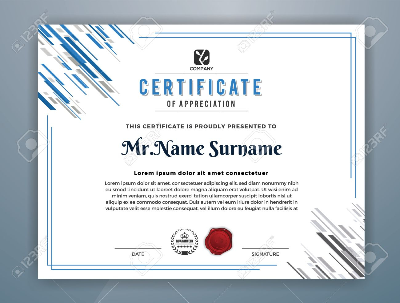 Multipurpose Modern Professional Certificate Template Design.. pertaining to Design A Certificate Template