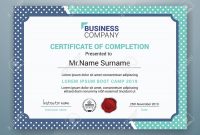Multipurpose Professional Certificate Template Design For Print within Boot Camp Certificate Template