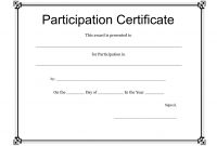 Participation Certificate Template – Free Download with regard to Certification Of Participation Free Template