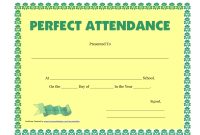 Perfect Attendance Certificate Printable – Free Download – D-Templates throughout Perfect Attendance Certificate Free Template